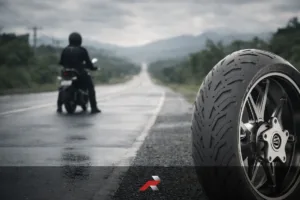 Michelin Road 6 vs Michelin Anakee motorcycle tire on wet provincial road in the Philippines showing touring and adventure tire comparison