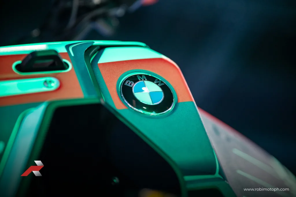 BMW R1300 GS Adventure tank badge close-up at Makina Moto Show 2026
