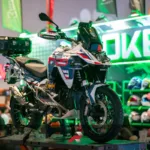 BMW R1300 GS Adventure displayed at Makina Moto Show 2026 front angle with full adventure setup