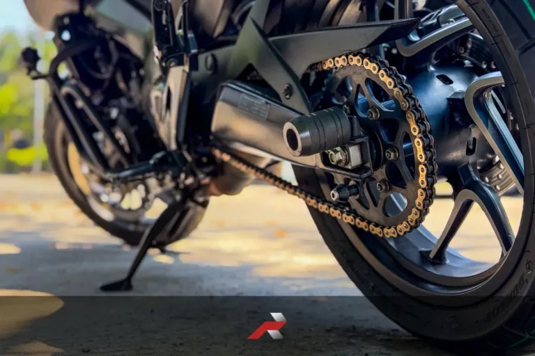 DID Heavy Duty 520 chain Philippines installed on Kawasaki Dominar 400 rear sprocket close-up