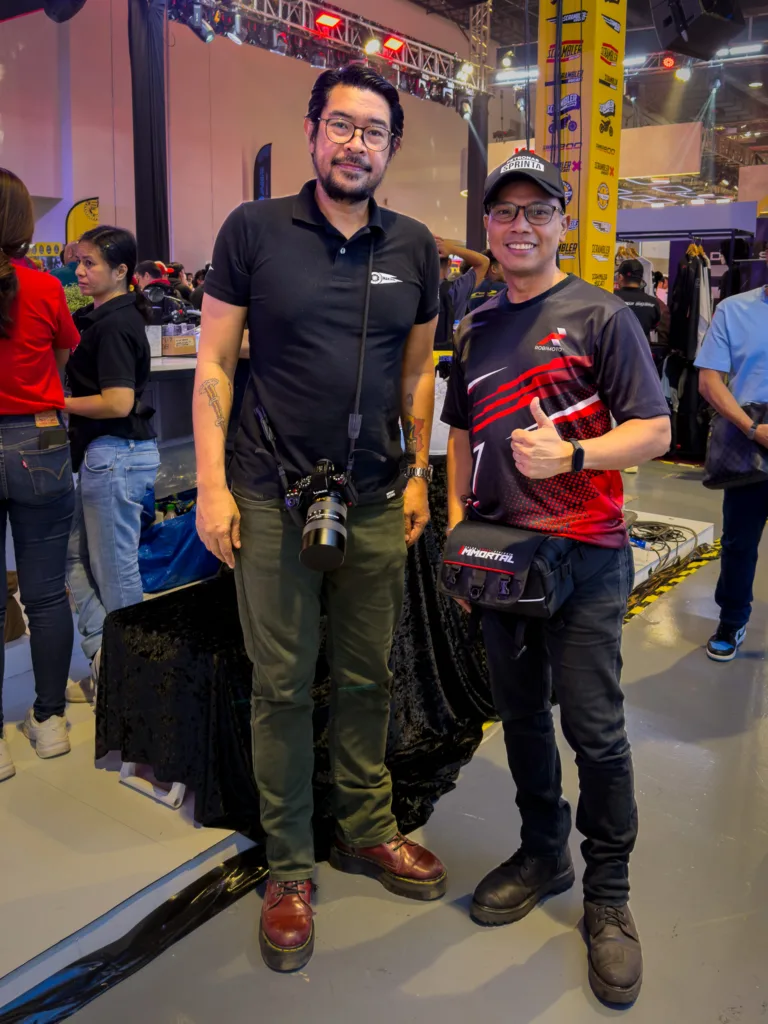 RobiMotoPH with industry personality during makina expo 2026 wrap up at SMX Manila Philippines motorcycle event
