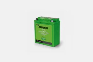 Amaron motorcycle battery Philippines Pro Rider AGM battery product photo with realistic shadow on white background