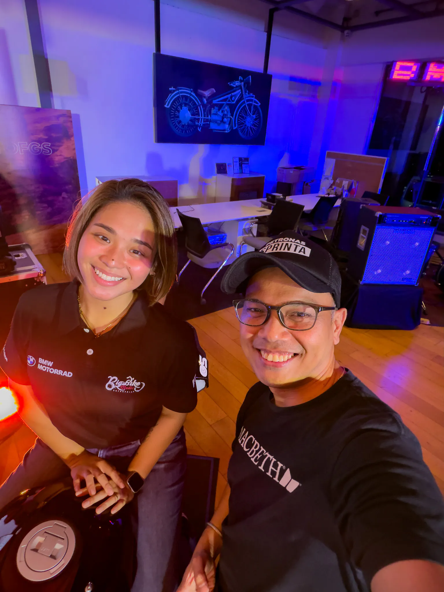 RobiMotoPH with Jacq Buncio during the Big Bike Medic BMW Motorrad Racing Team launch event