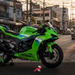 Kawasaki ZX-6R Philippines sportbike parked on a Manila street background for weekend rider guide