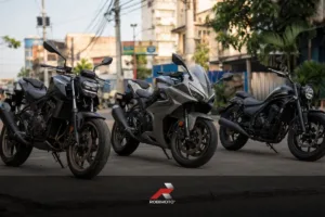 Best Beginner Big Bikes Philippines 2026 with beginner-friendly motorcycles parked on a Manila street