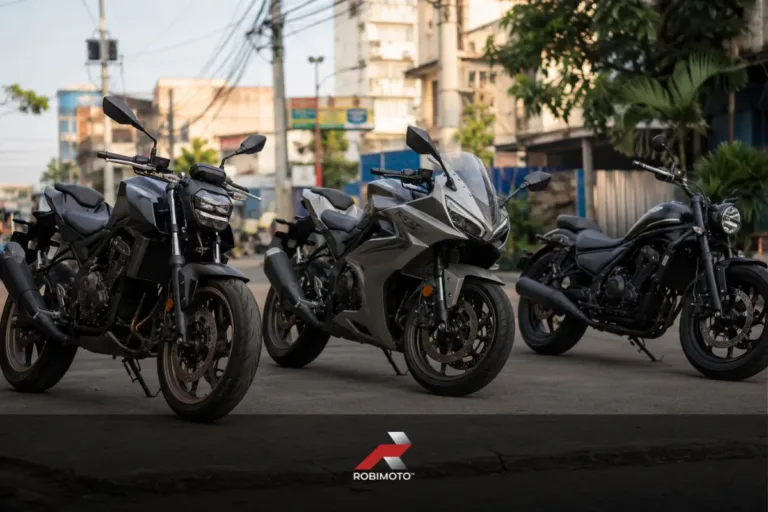 Best Beginner Big Bikes Philippines 2026 with beginner-friendly motorcycles parked on a Manila street