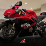 ZXMOTO 500RR Philippines red sportbike in a clean showroom setting